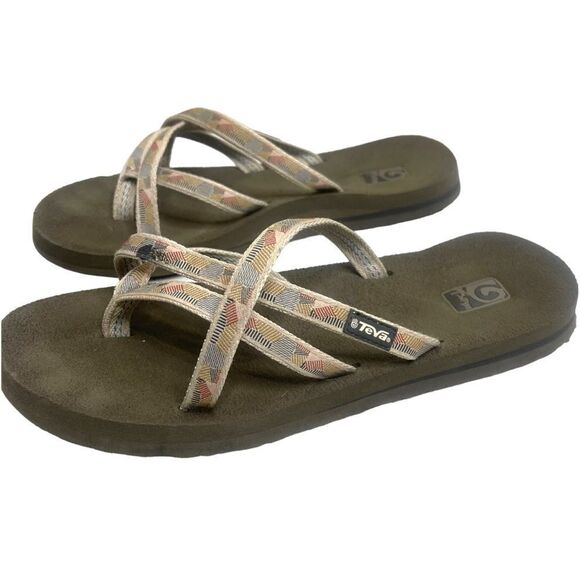 Teva Womens Olowahu Waterfall Antique Gold Size 9 Outdoor Beach Lake 6840 - Picture 1 of 6